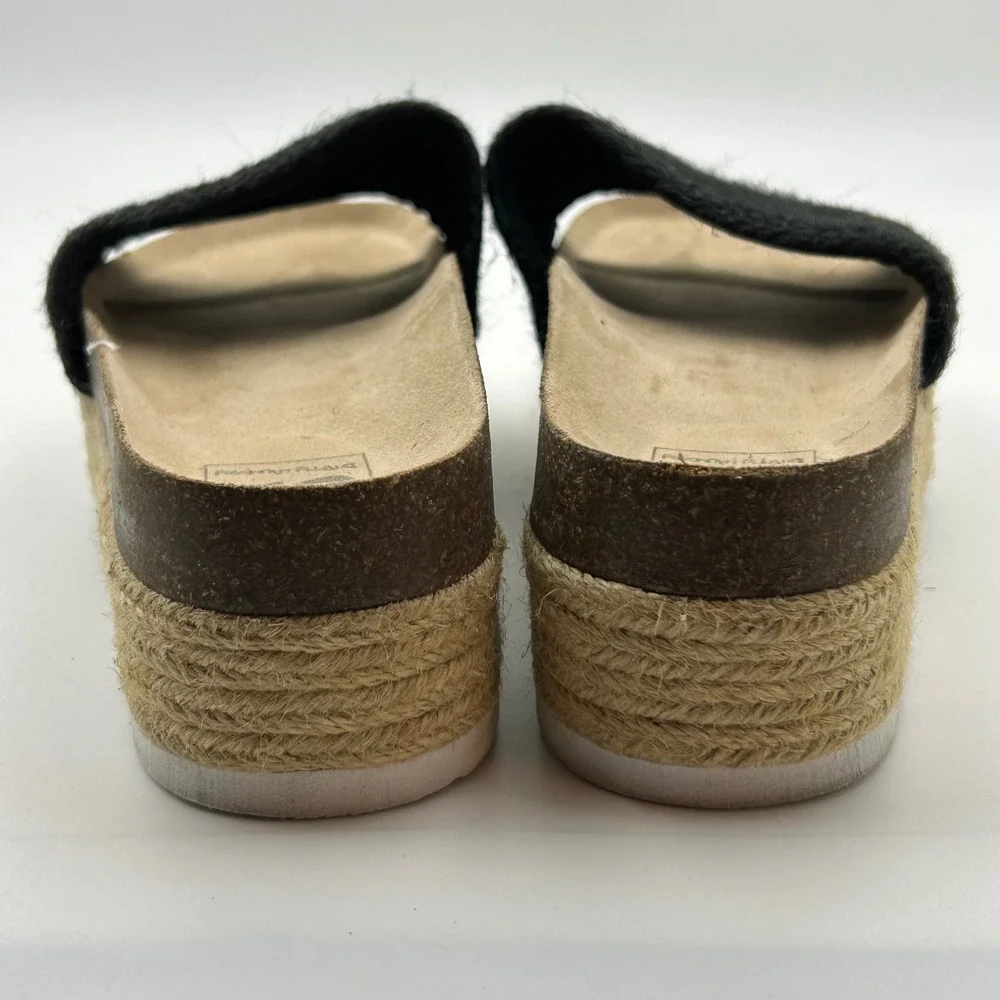 Dirty‎ Laundry Platform Sandals Womens Size 8 Black Woven Espadrille Boho Summer